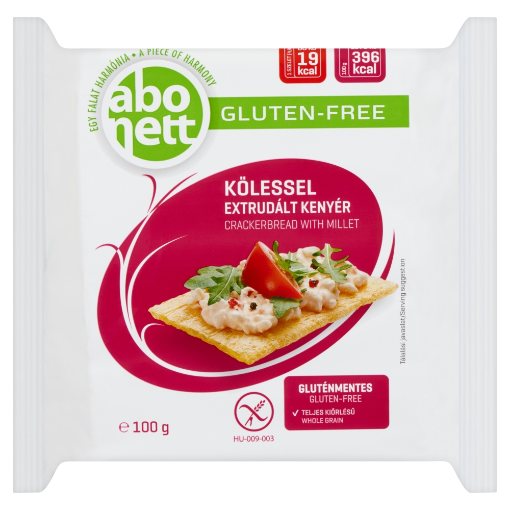 Abonett extrudált kenyér, kölessel. Gluténmentes